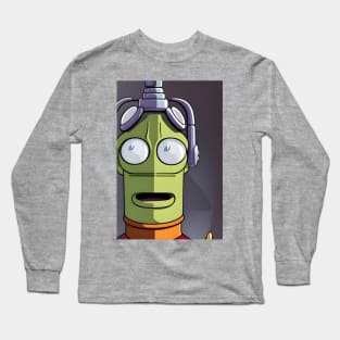 Green robot Long Sleeve T-Shirt